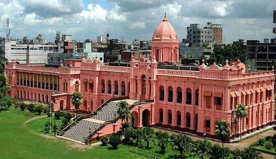 Indian cityscape with historic temples and architecture