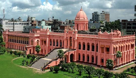 Indian cityscape with historic temples and architecture